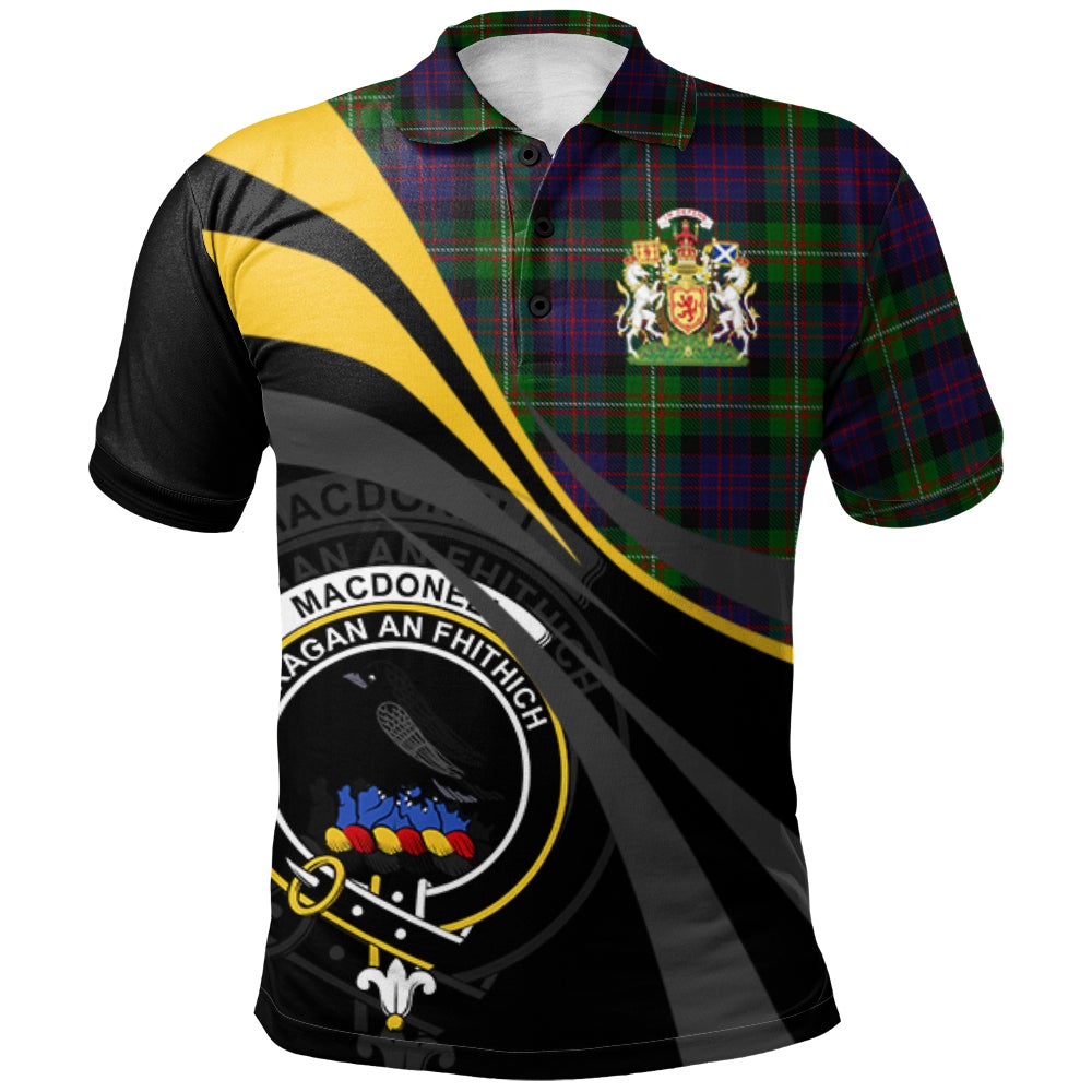 MacDonell of Glengarry 03 Tartan Polo Shirt - Royal Coat Of Arms Style