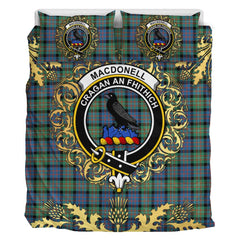 MacDonnell of Glengarry Ancient Tartan Crest Bedding Set - Golden Thistle Style