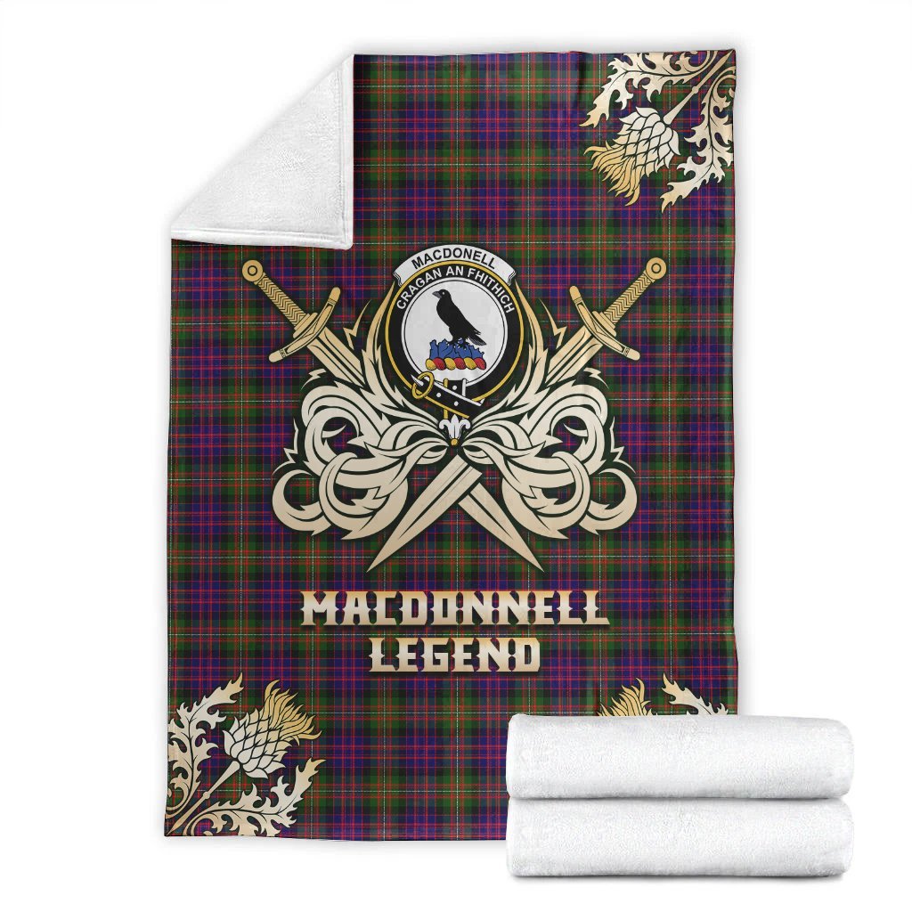 MacDonnell of Glengarry Modern Tartan Gold Courage Symbol Blanket