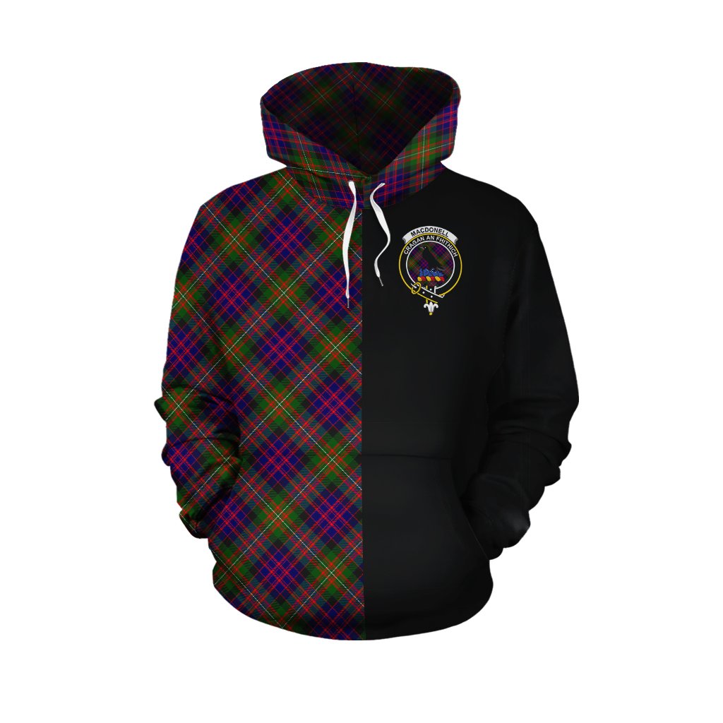 MacDonnell of Glengarry Modern Tartan Hoodie Half of Me - Cross Style