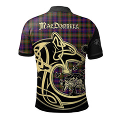 MacDonnell of Glengarry Modern Tartan Polo Shirt Viking Wolf