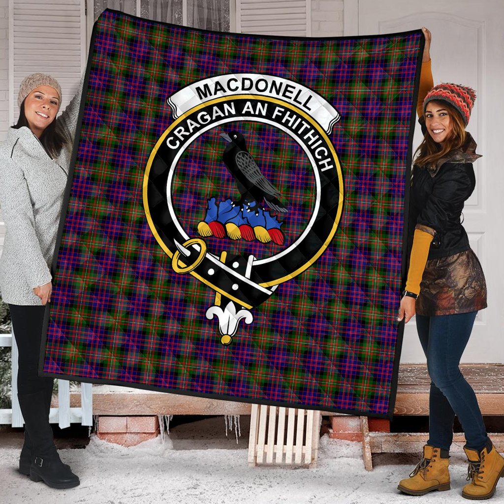 MacDonnell of Glengarry Modern Tartan Crest Quilt