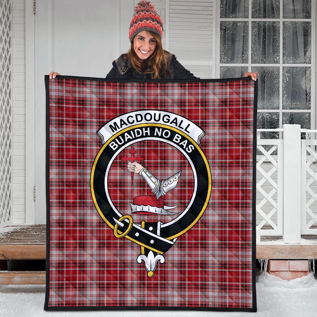 MacDougal Dress Tartan Crest Quilt