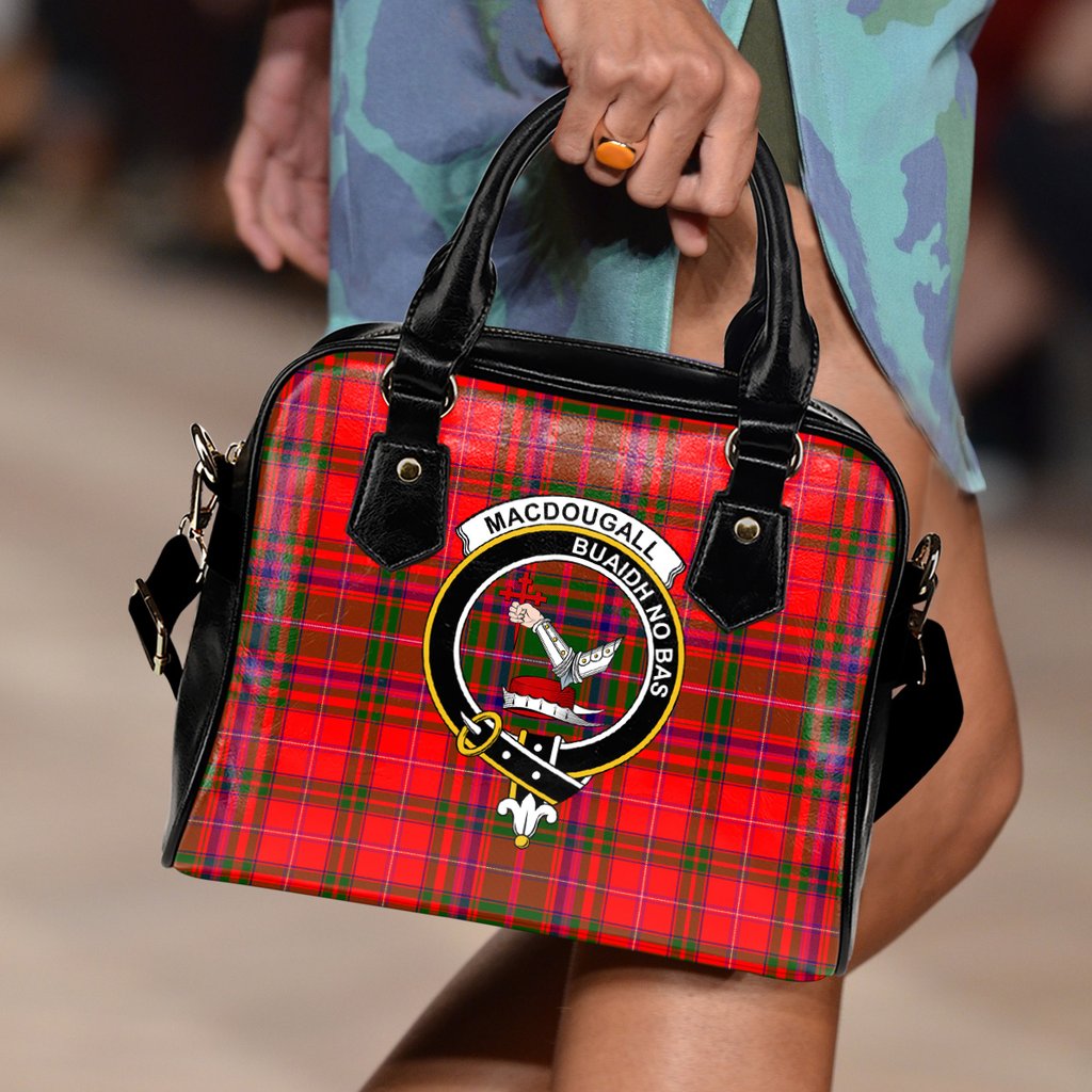 Macdougall Family Modern Tartan Crest Shoulder Handbags