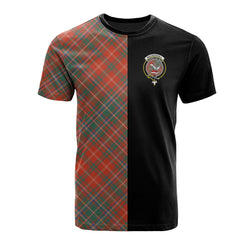 MacDougall Ancient Tartan T-Shirt Half of Me - Cross Style
