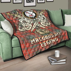 MacDougall Ancient Tartan Crest Legend Gold Royal Premium Quilt