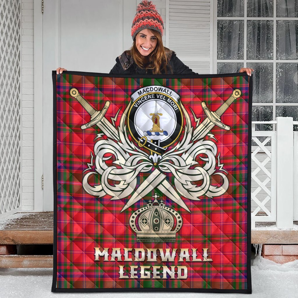 MacDowall Tartan Crest Legend Gold Royal Premium Quilt