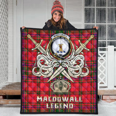 MacDowall Tartan Crest Legend Gold Royal Premium Quilt