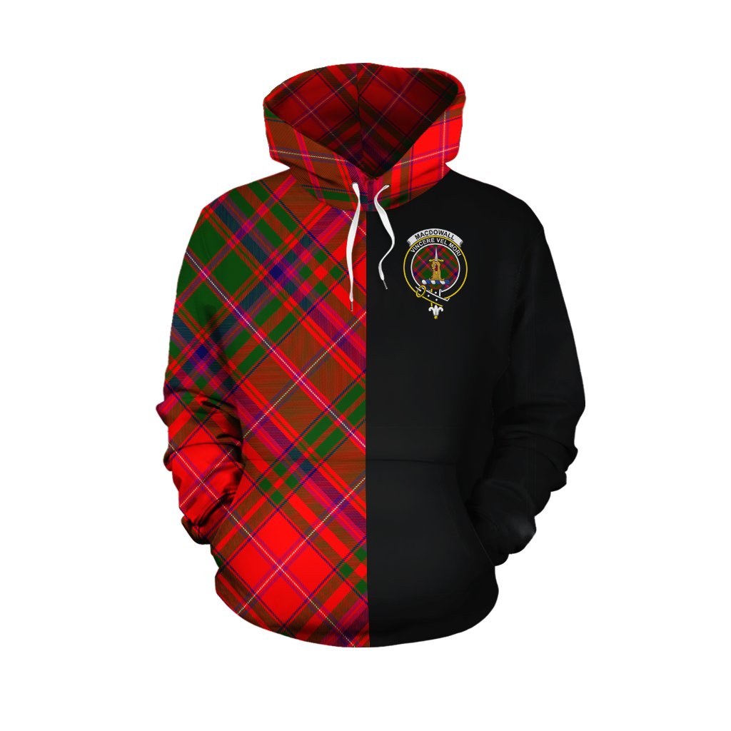 MacDowall Tartan Hoodie Half of Me - Cross Style