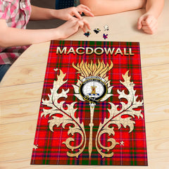 MacDowall Tartan Crest Thistle Jigsaw Puzzles