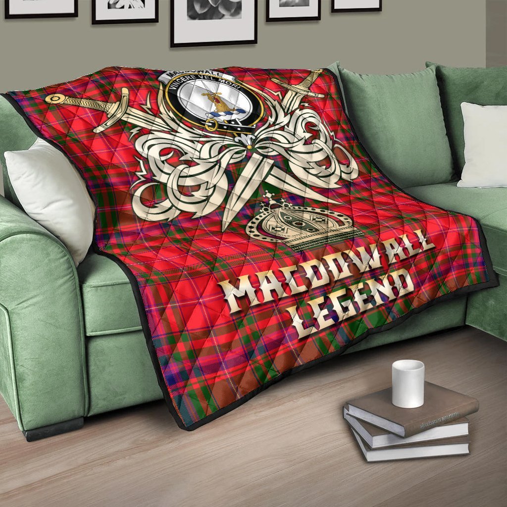 MacDowall Tartan Crest Legend Gold Royal Premium Quilt