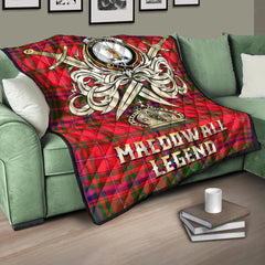 MacDowall Tartan Crest Legend Gold Royal Premium Quilt