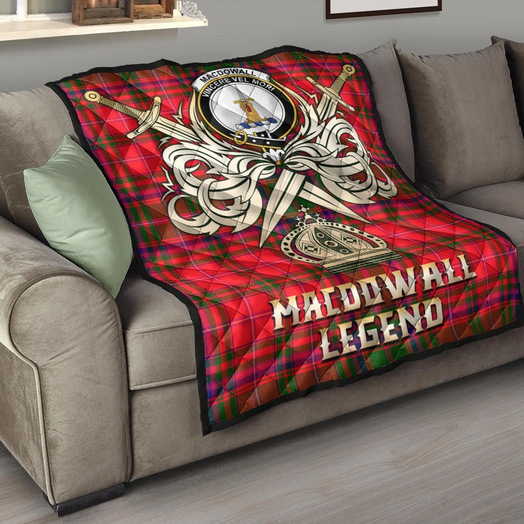 MacDowall Tartan Crest Legend Gold Royal Premium Quilt