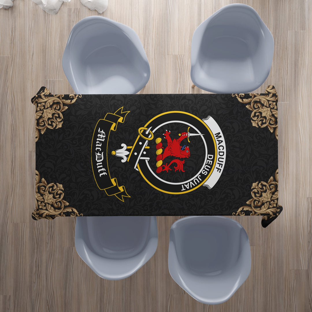 MacDuff Crest Tablecloth - Black Style