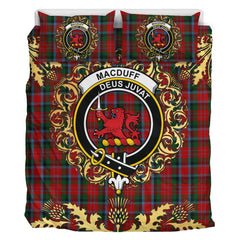 MacDuff 02 Tartan Crest Bedding Set - Golden Thistle Style