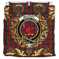 MacDuff 02 Tartan Crest Bedding Set - Golden Thistle Style