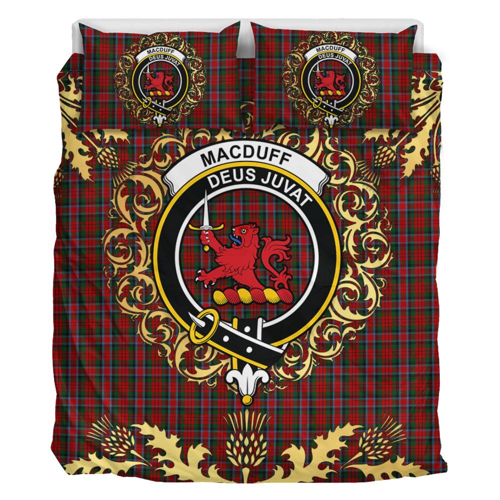 MacDuff 05 Tartan Crest Bedding Set - Golden Thistle Style