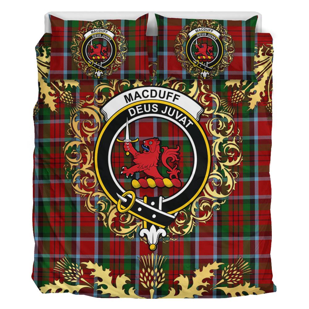 MacDuff 06 Tartan Crest Bedding Set - Golden Thistle Style