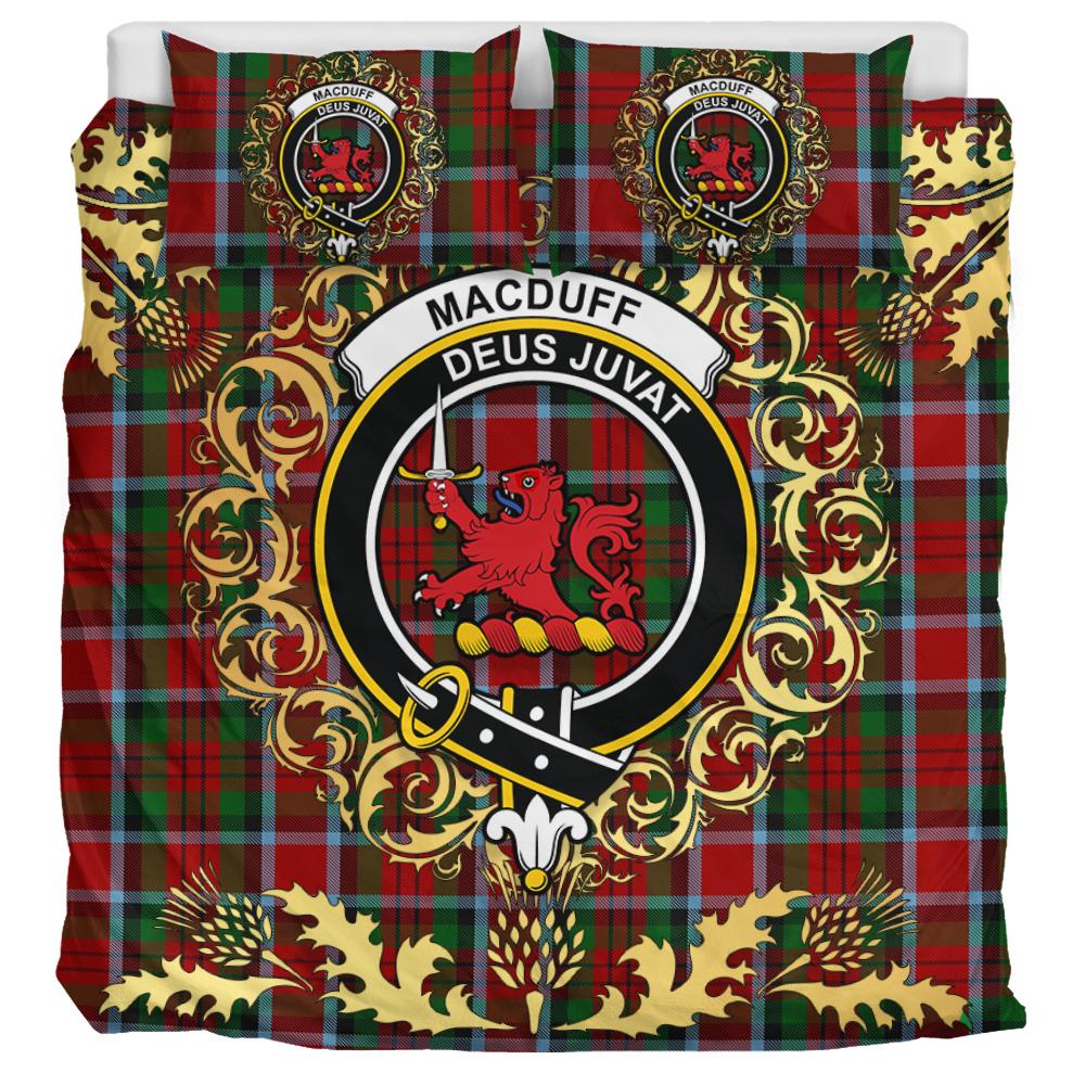 MacDuff 06 Tartan Crest Bedding Set - Golden Thistle Style