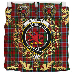 MacDuff 06 Tartan Crest Bedding Set - Golden Thistle Style