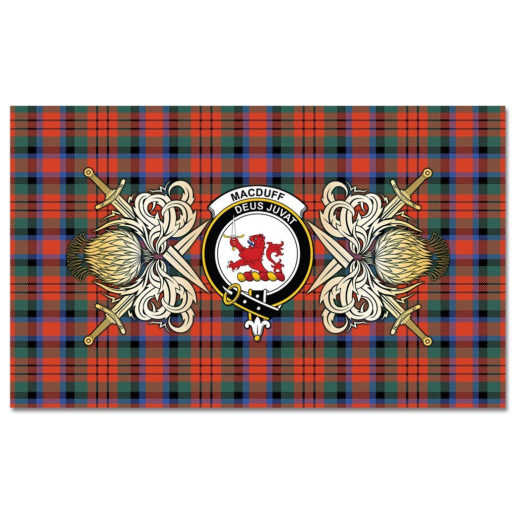 Macduff Ancient Tartan Crest Tablecloth