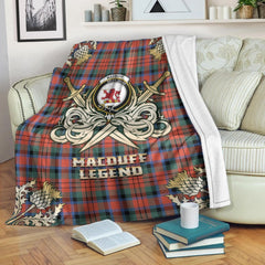 MacDuff Ancient Tartan Gold Courage Symbol Blanket