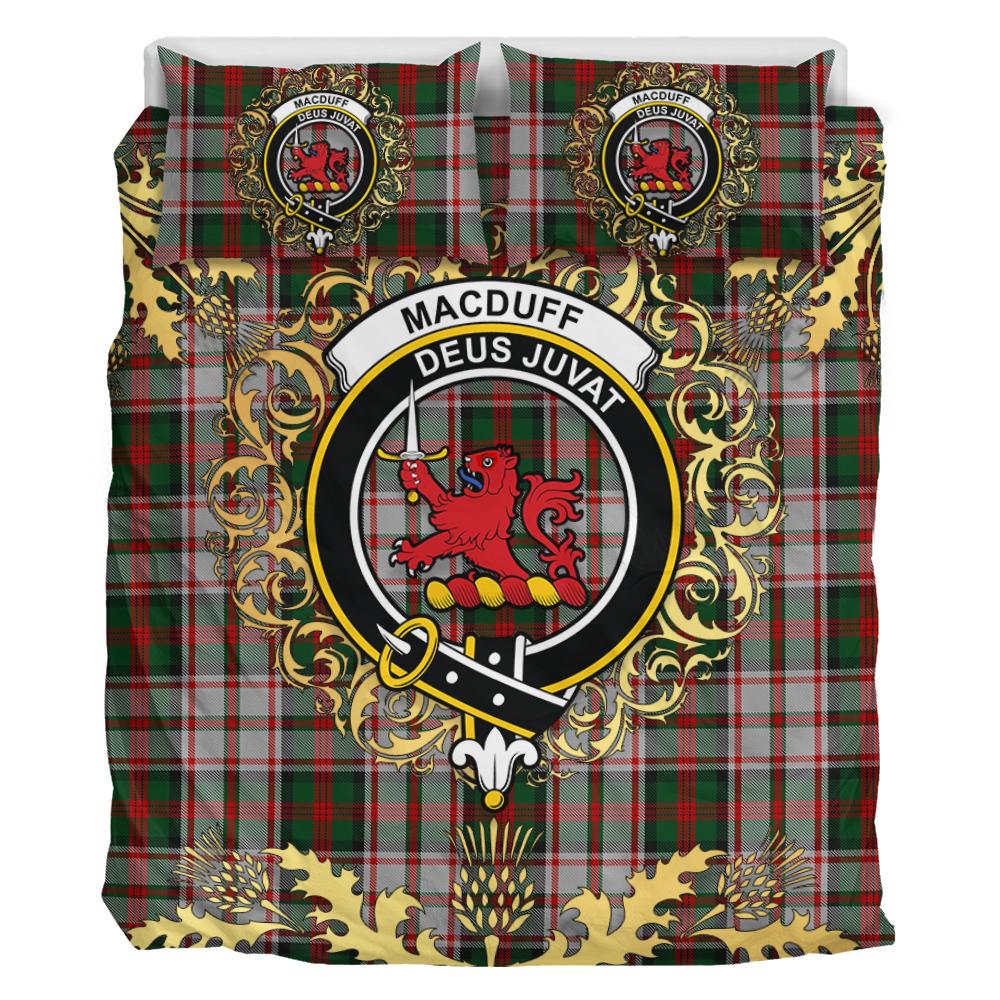 MacDuff Dress 03 Tartan Crest Bedding Set - Golden Thistle Style