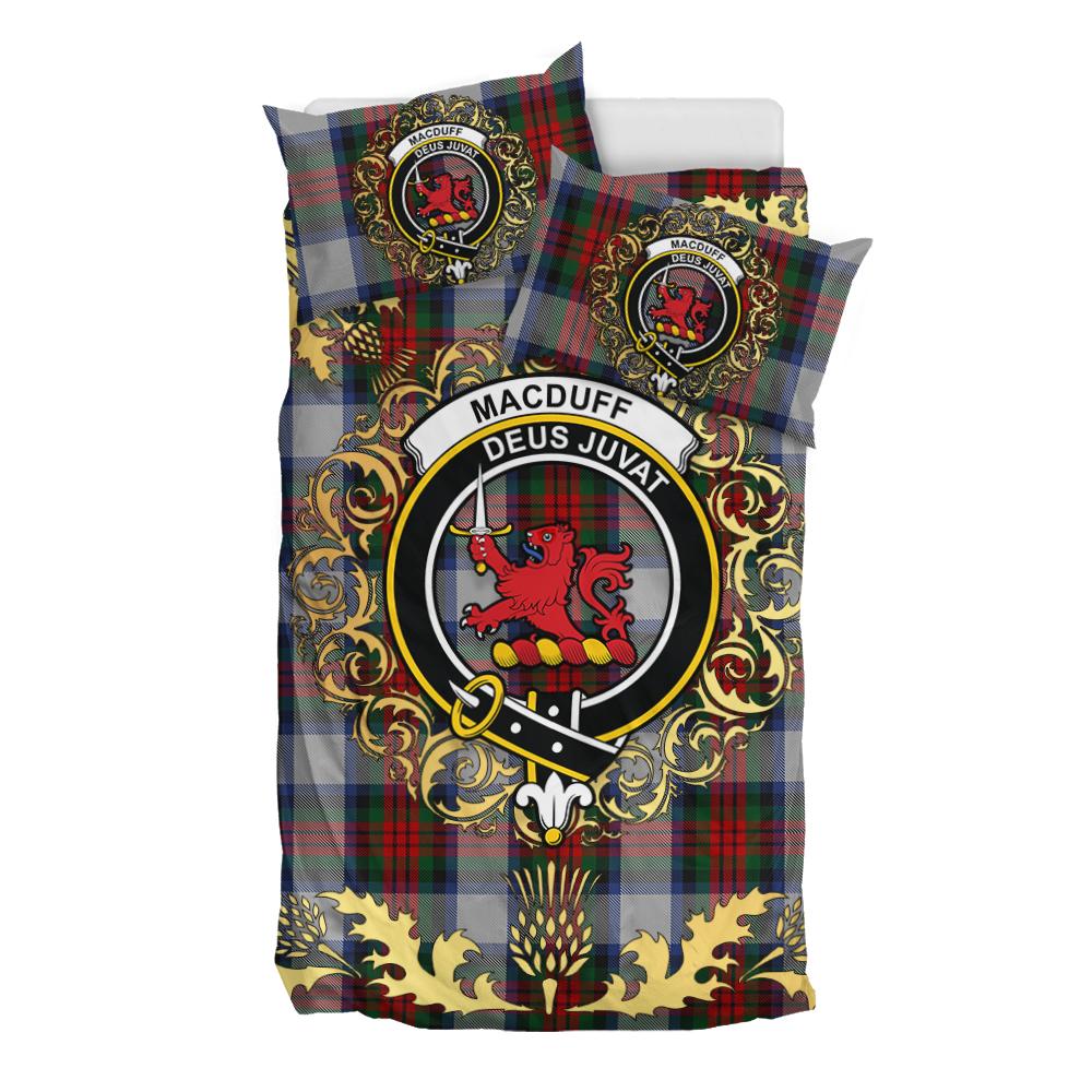 MacDuff Dress 05 Tartan Crest Bedding Set - Golden Thistle Style