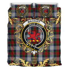 MacDuff Dress 05 Tartan Crest Bedding Set - Golden Thistle Style