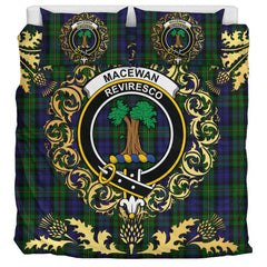 MacEwen - MacEwan 03 Tartan Crest Bedding Set - Golden Thistle Style