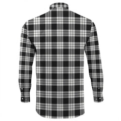 MacFarlane Black & White Tartan Long Sleeve Button Shirt