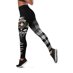 MacFarlane Black & White Tartan Leggings - Alba Celtic Style