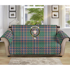 MacFarlane Black & White Ancient Tartan Crest Sofa Protector