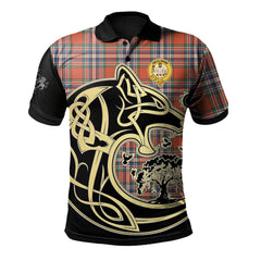 MacFarlane Ancient Tartan Polo Shirt Viking Wolf
