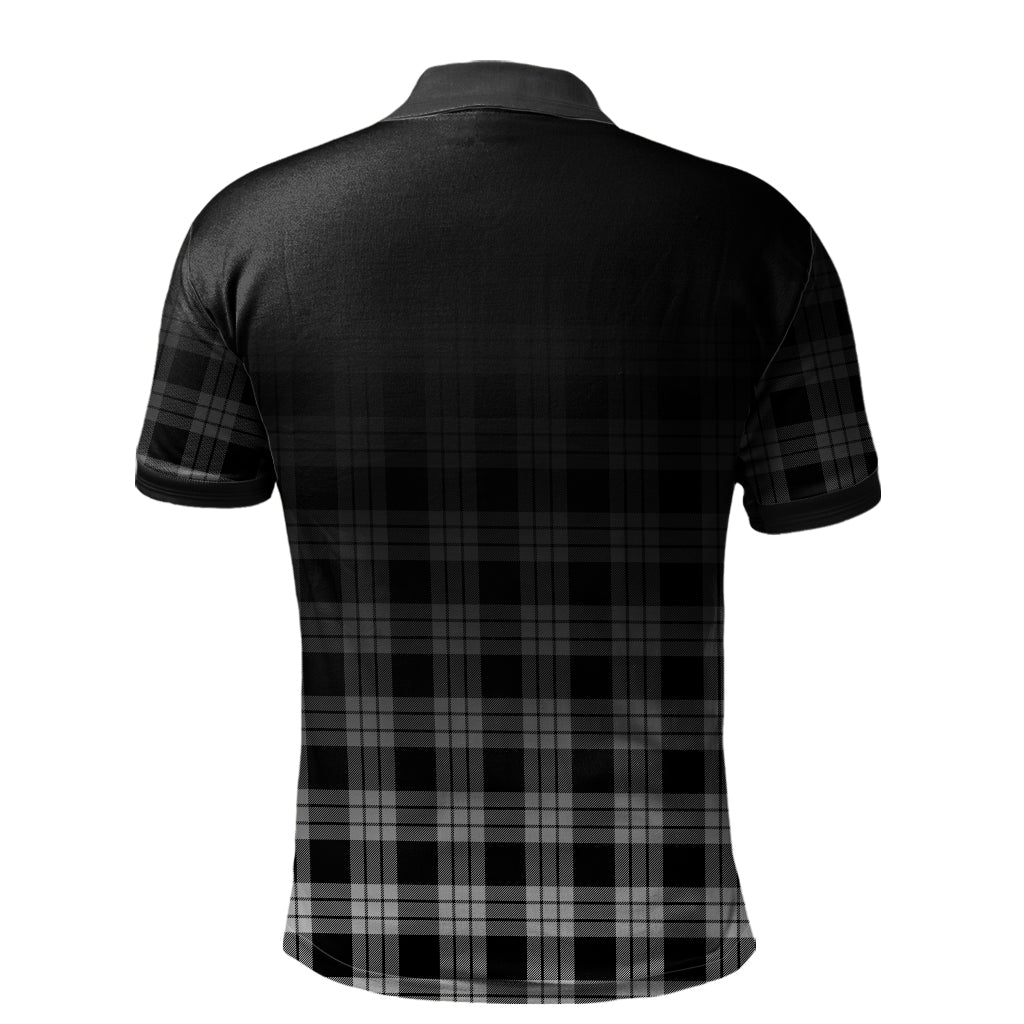 MacFarlane Black White Tartan Polo Shirt - Alba Celtic Style
