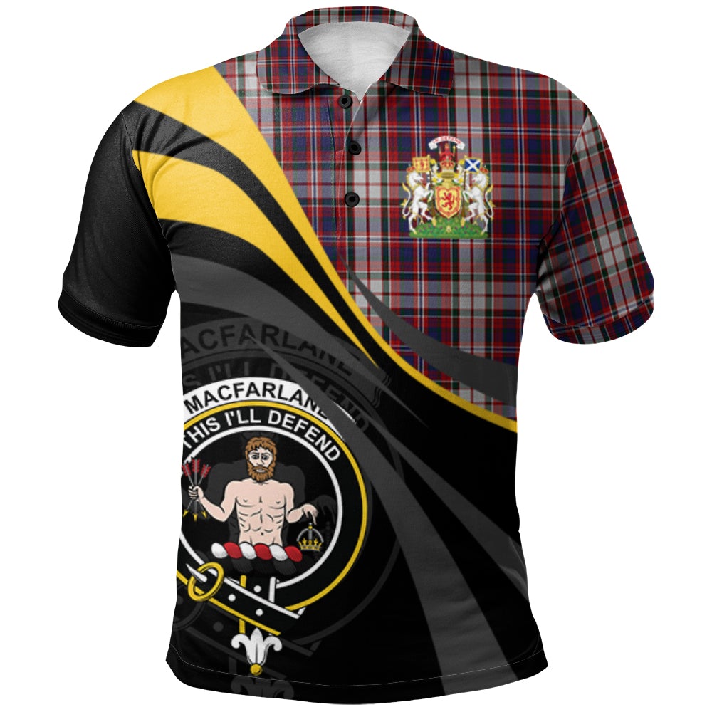 MacFarlane Dress Tartan Polo Shirt - Royal Coat Of Arms Style