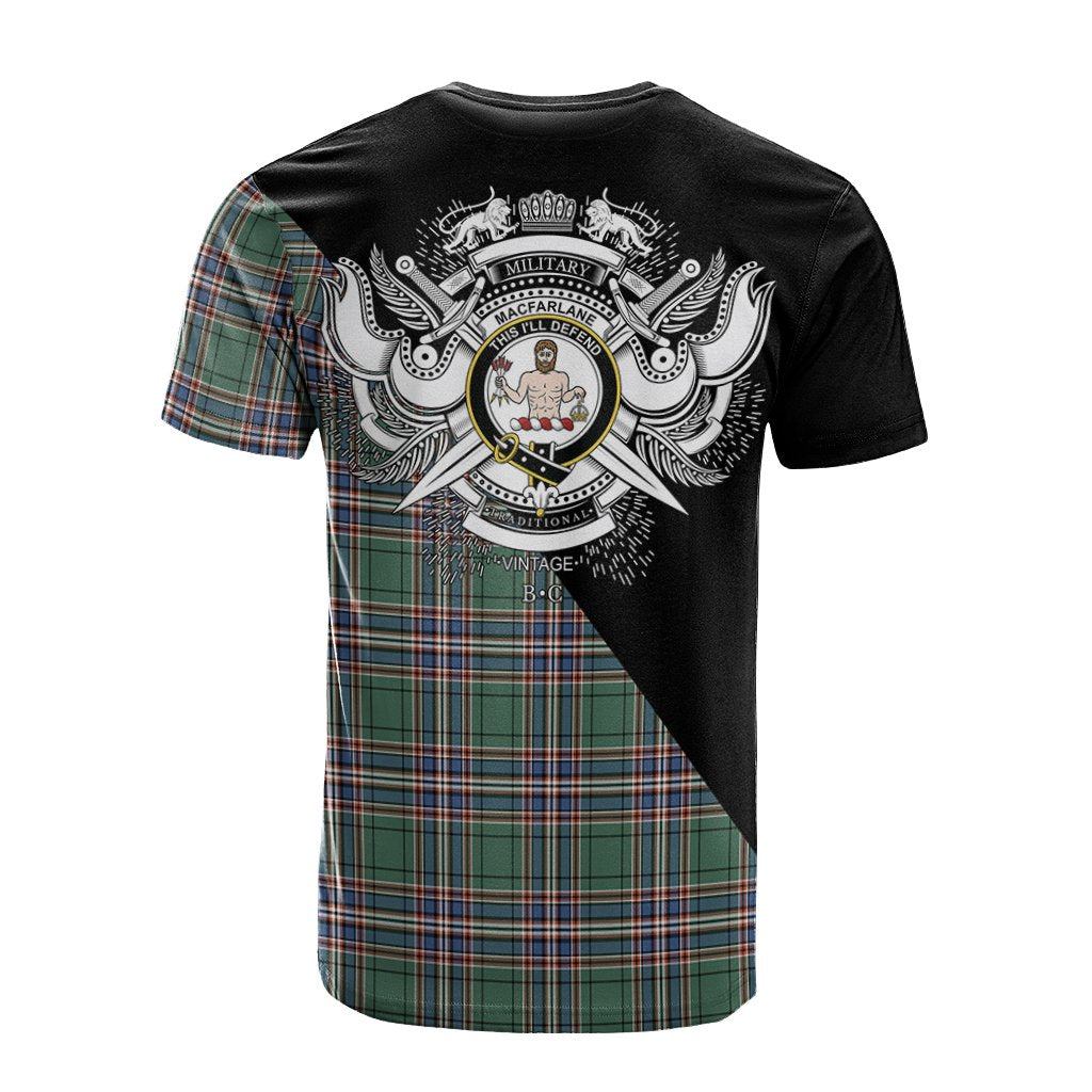 MacFarlane Hunting Ancient Tartan - Military T-Shirt