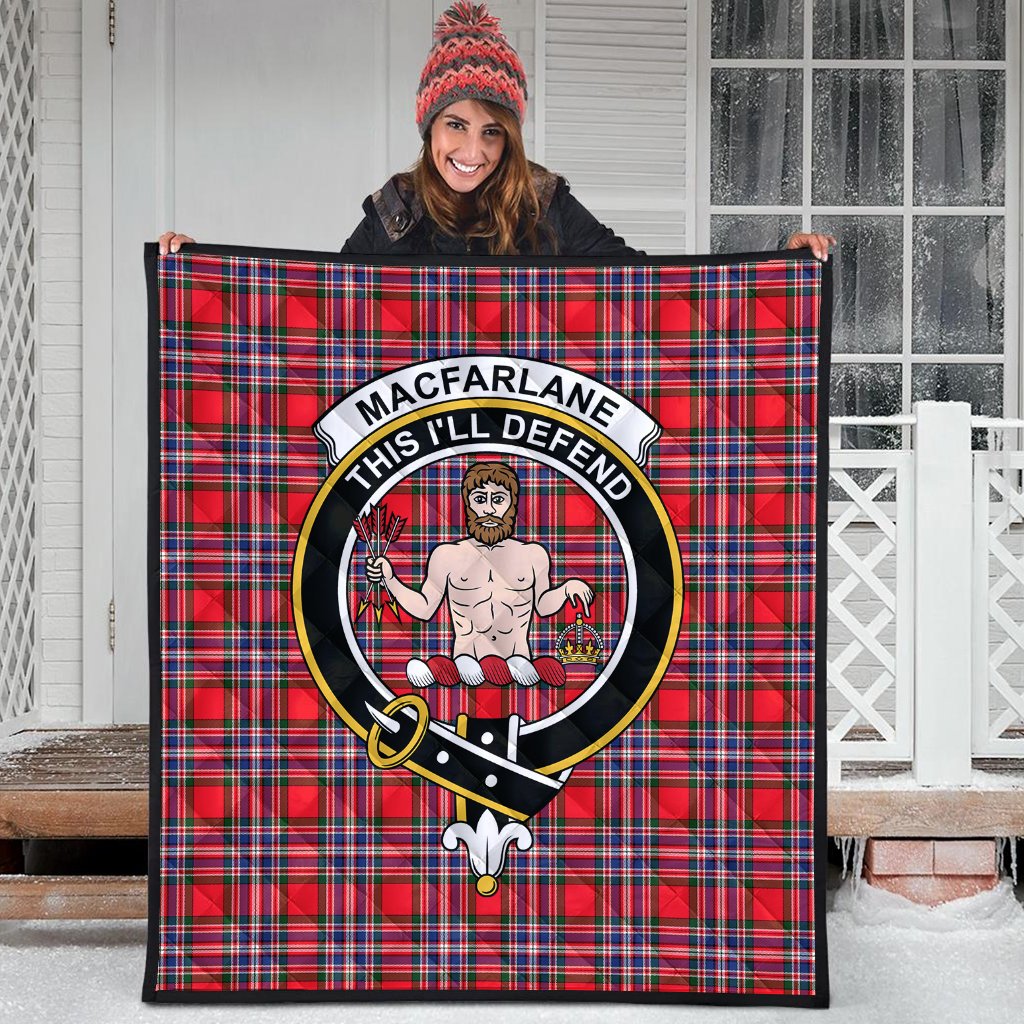 MacFarlane Modern Tartan Crest Quilt