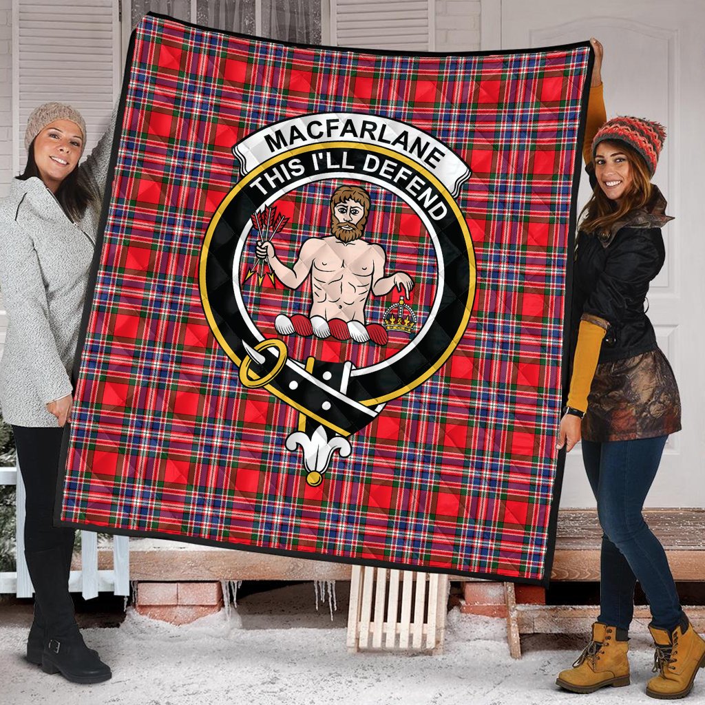 MacFarlane Modern Tartan Crest Quilt