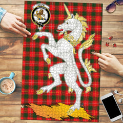 MacFie Tartan Crest Unicorn Scotland Jigsaw Puzzles