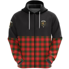 MacFie Clan Half Of Tartan Zipper Hoodie