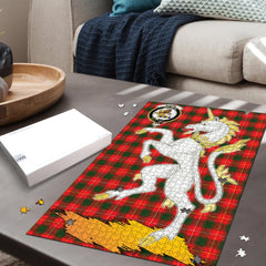 MacFie Tartan Crest Unicorn Scotland Jigsaw Puzzles