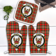 MacGill Modern Tartan Crest Oven Mitt And Pot Holder (2 Oven Mitts + 1 Pot Holder)