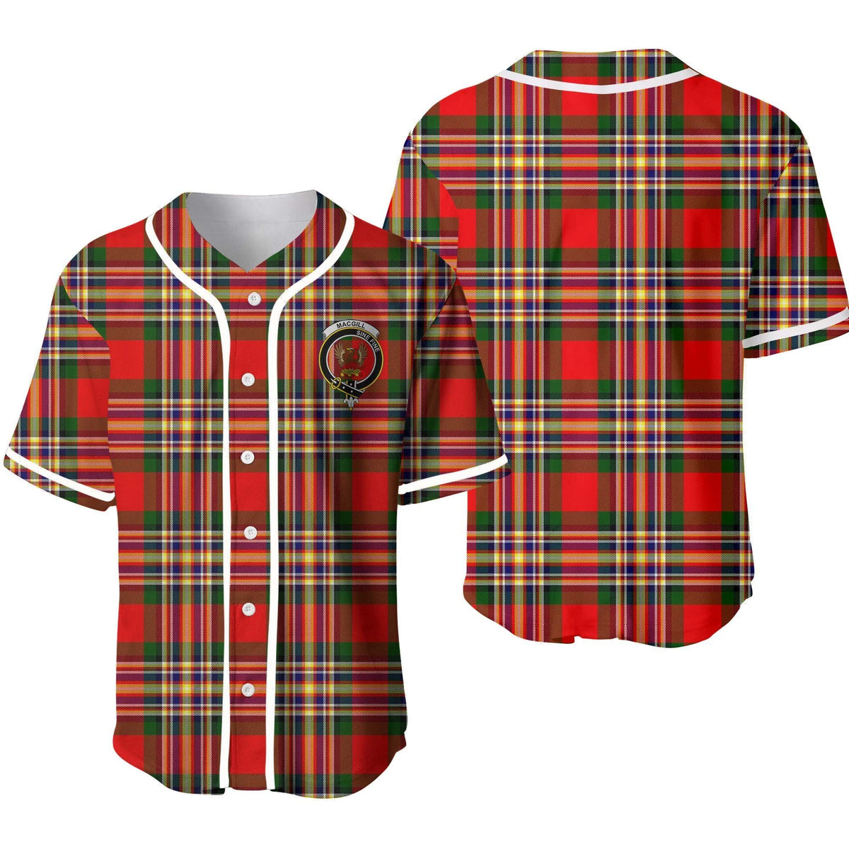 MacGill (Makgill) Tartan Unisex Baseball Jersey