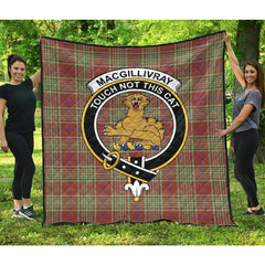 MacGillivray Hunting Ancient Tartan Crest Quilt