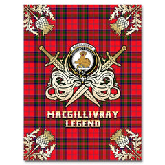 MacGillivray Modern Tartan Gold Courage Symbol Blanket