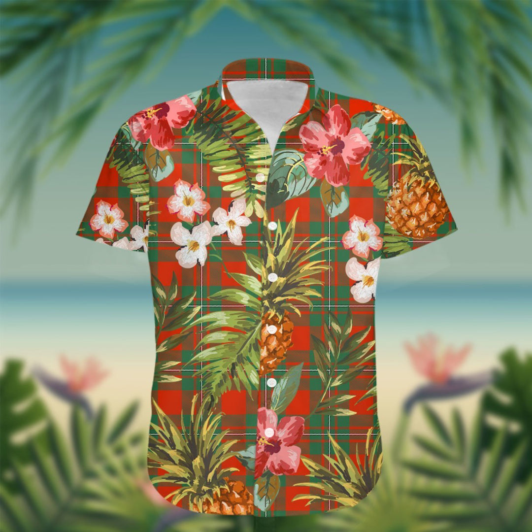 MacGregor Tartan Hawaiian Shirt Hibiscus, Coconut, Parrot, Pineapple - Tropical Garden Shirt