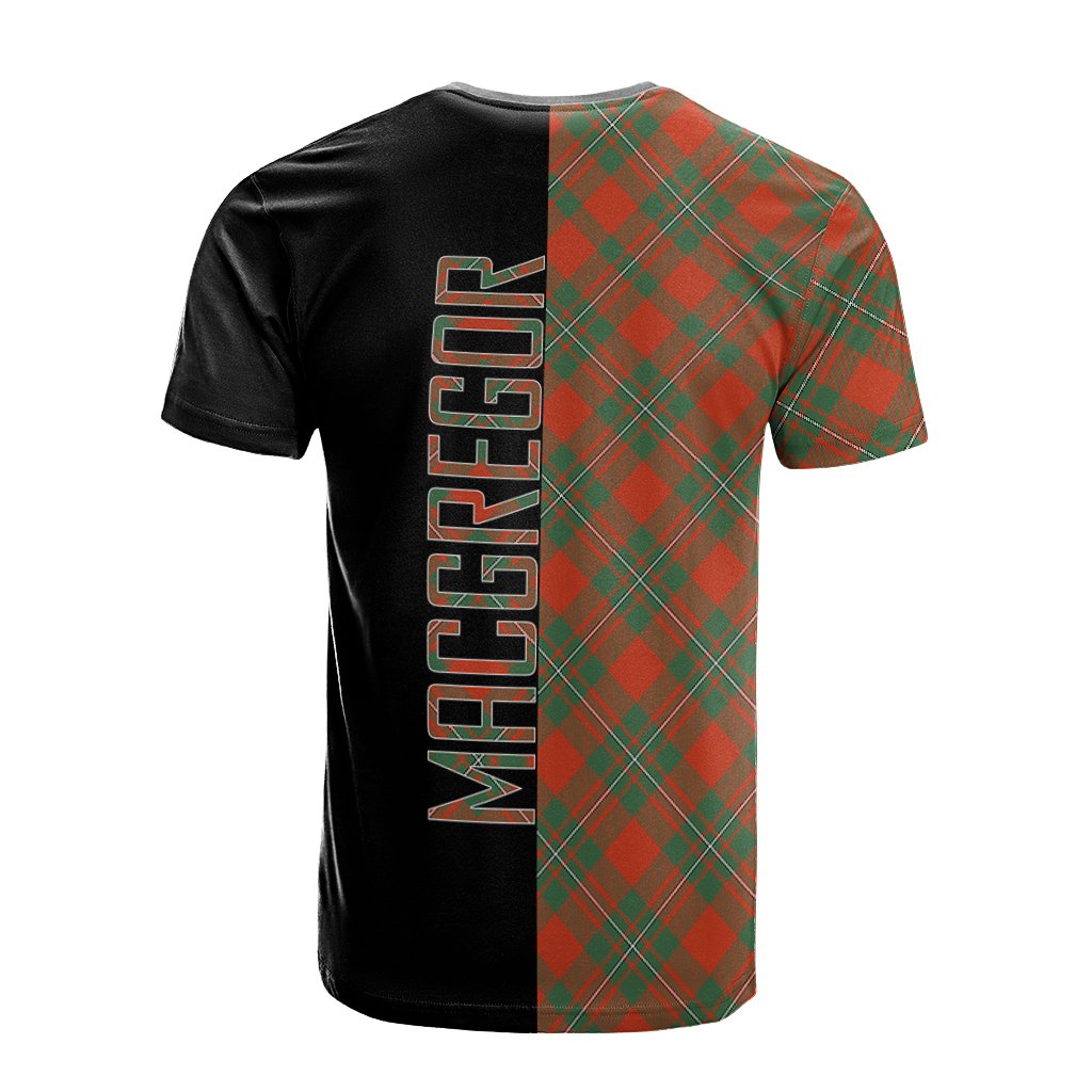 MacGregor Ancient Tartan T-Shirt Half of Me - Cross Style