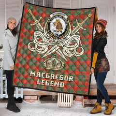 MacGregor Ancient Tartan Crest Legend Gold Royal Premium Quilt