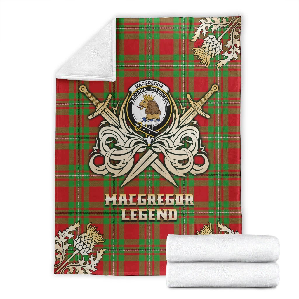 MacGregor Modern Tartan Gold Courage Symbol Blanket
